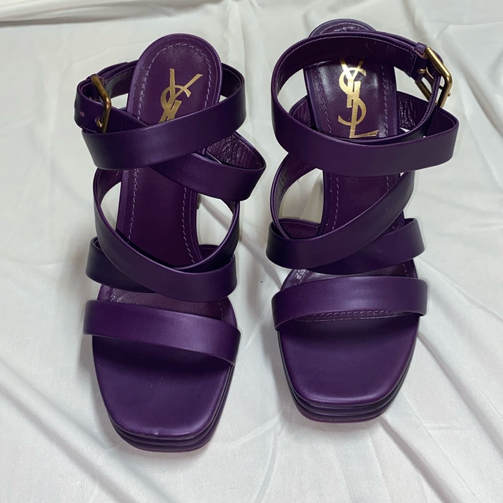 Yves Saint Laurent High Heel purple gold